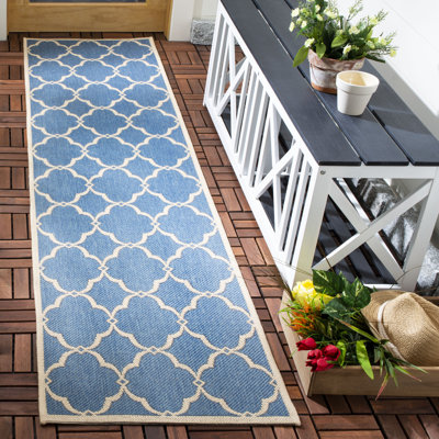Tapis d'intérieur / extérieur à motif géométrique Adler