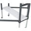 Table de découpe avec grille de planche à coudre et guide mobile, pliable, réglable en hauteur avec rangement, gris anthracite / blanc