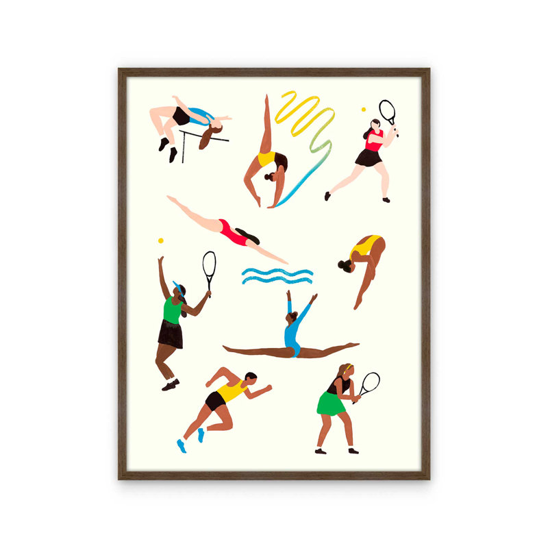 «Olympians I» par Victoria Barnes, reproduction d'art sur toile, H 40 po x l 30 po, Brun