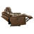 Top Grain Italian Leather Match Power Reclining Console Loveseat with USB Charging Ports