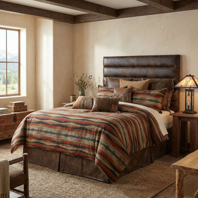 Couette Wooded River Sunset Canyon - simple - 67 x 87