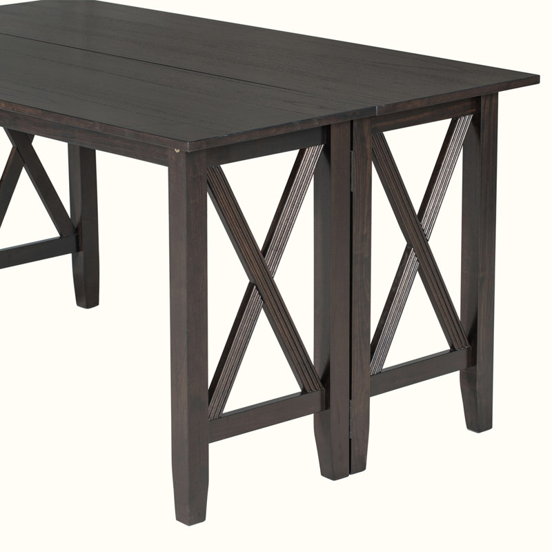 Double Pedestal Dining Set, Espresso, Espresso, Espresso