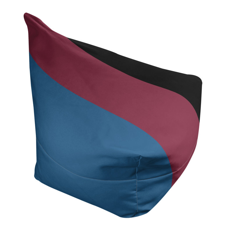 Sac de pois classique, H 30 po x l 27 po x P 27 po, Bleu / bourgogne / noir