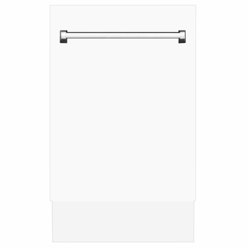 ZLINE 18 in. Tallac Series 3rd Rack Dishwasher with Auto Door Open Drying, 51dBa, White Matte Panel, White Matte