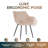 Haglund Leather Dining Chair with Powder-Coated Iron Legs Accent Side Chair Foam Padded Seat Versatile Kitchen Chair for Modern Home and Kitchen-123386567-107384317