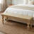 Braydan 58" W Solid Wood Bench with Hand Turned Legs- Rustic Natural-192558756
