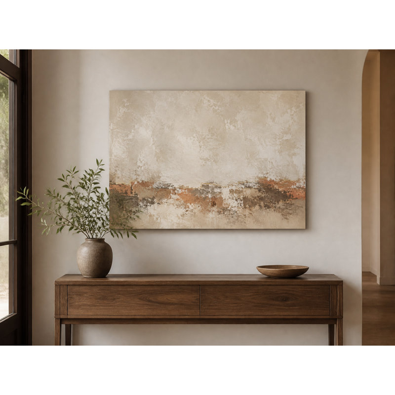 horizon enveloppé de rouille abstrait, L 36 po x H 24 po x P 1,5 po