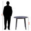 Table de salle à manger Berenike Mid-Century ronde brun foncé, H 29,5 po x l 35,5 po x P 35,5 po