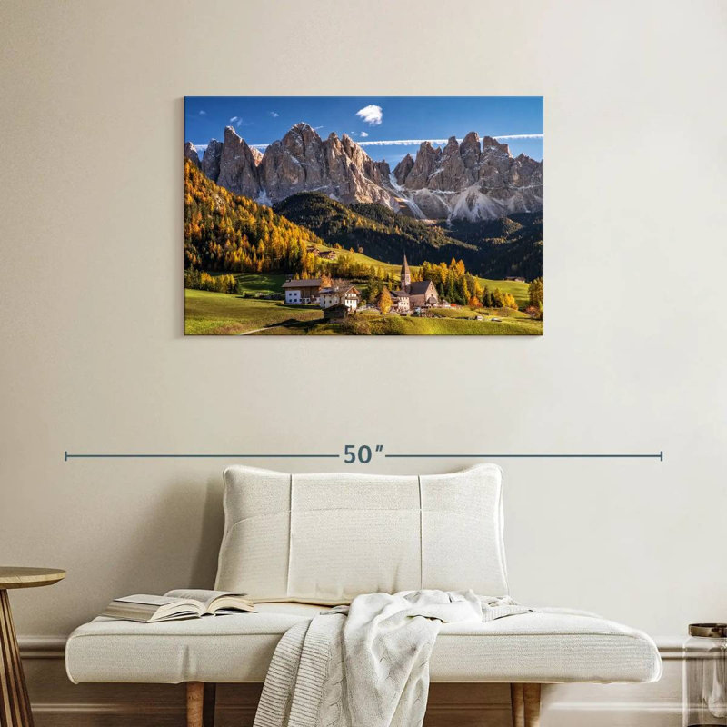 Paysage d'Alvord Val Di Funes, H 24 po x l 36 po
