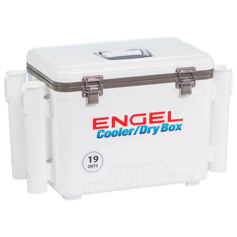 Engel 19-Quart Rod Holder Insulated Cooler, White