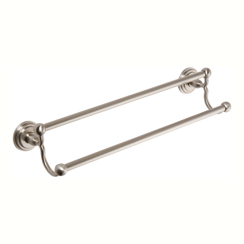 Chelsea Double Towel Bar, Satin Nickel, 4.05" H x 24" W x 5.25" D