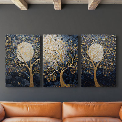 Lanscape Study  Series  LI  -Premium Gallery Wrapped Canvas Set -Ready to Hang