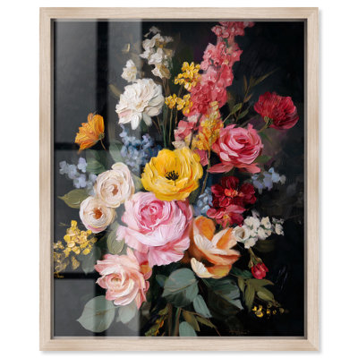«Garden Richness II Shadowbox», art mural floral par Art Remedy