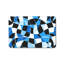 Tapis de bienvenue gaufré à motif damier bleu et blanc 20 po x 32 po