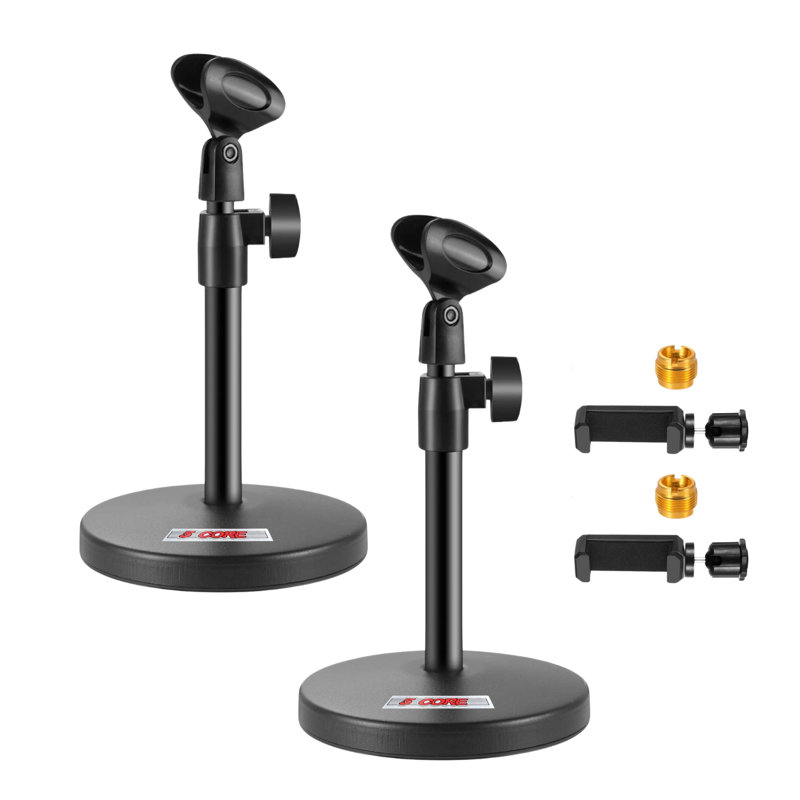 Support de micro 5-in pour bureau 3-en-1 2pc