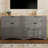 Versatile Wood Grain Sideboard with Adjustable Shelves-102458290