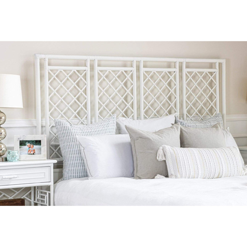 X And Diamond Open-Frame Headboard, King, Bright White