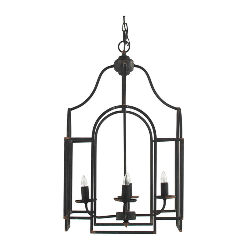 Lustre géométrique unique à 4 lumières avec accents de cristal Mccoll