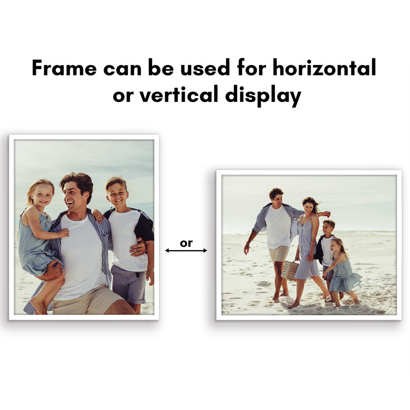 Americanflat Picture Frame - Thin Border Poster Frame with Plexiglass for Wall Display, 16" x 20", White