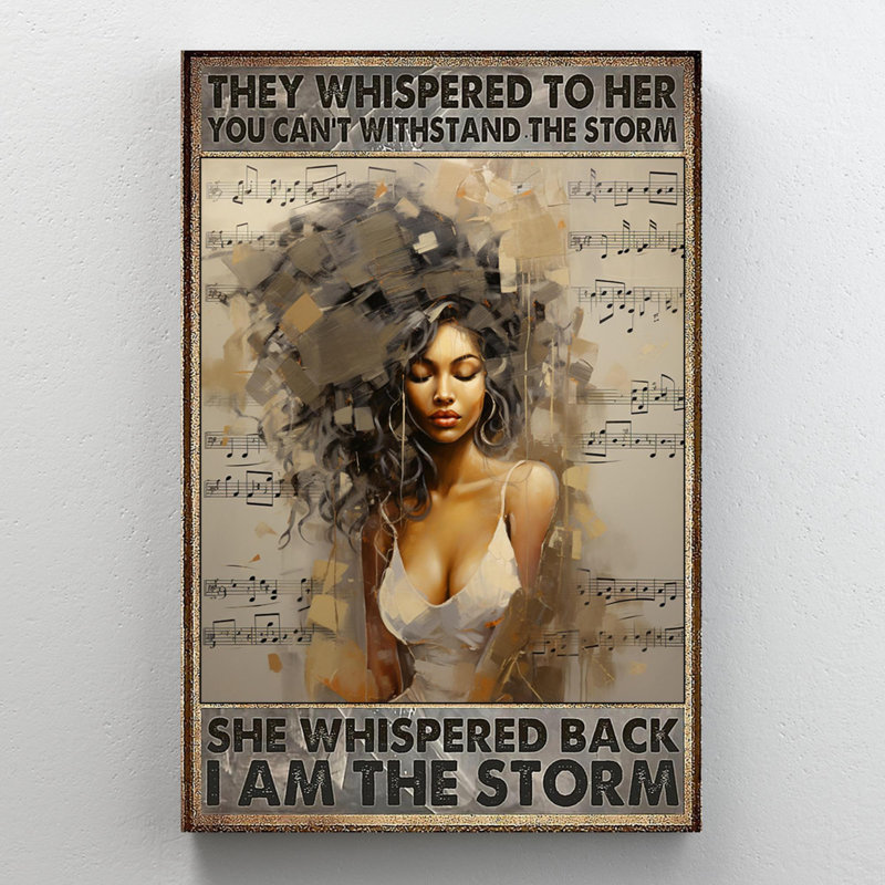 «Marillin Woman I Am The Storm 4», reproduction sur toile, H 14 po x l 11 po x P 1,25 po