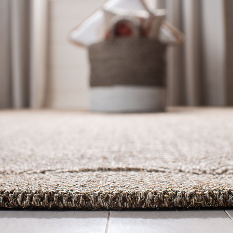Fiske Jacquard Weave Sisal & Jute Solid Color Rug, Rectangle 6' x 9'