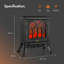 VonHaus 40.5cm W Black Electric Stove