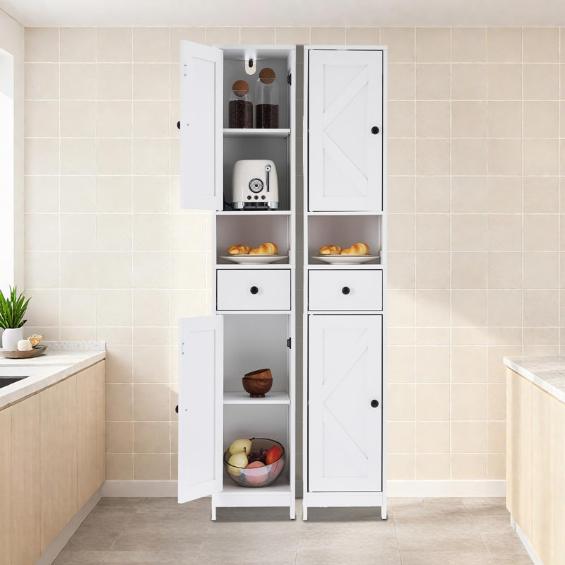 2 - Door Standard Accent Cabinet, White