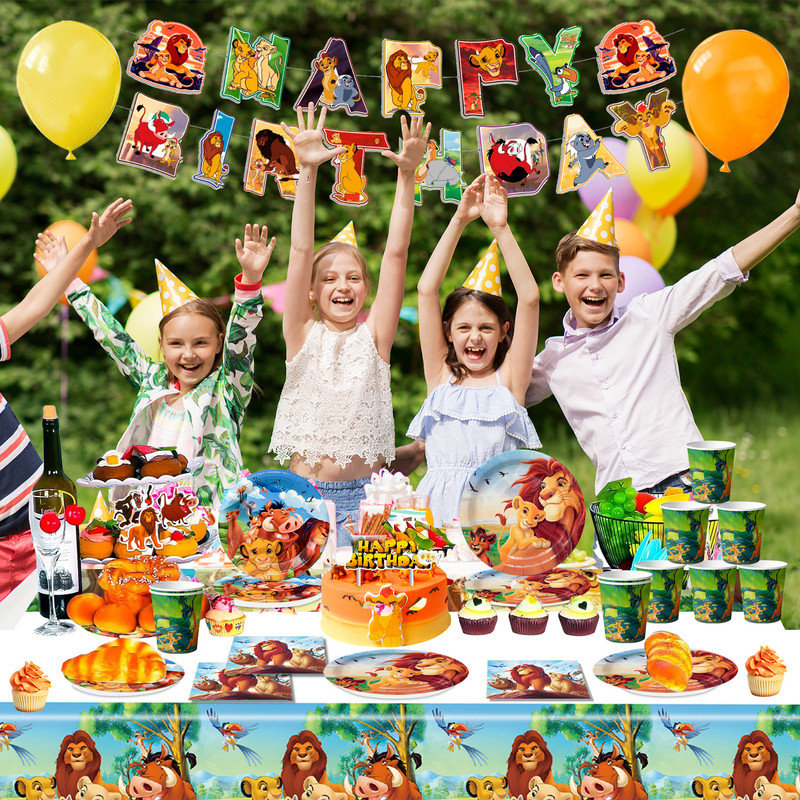 Ensemble de vaisselle 66 pièces The Lion King Party