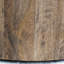 Table de bout Eray, plateau cylindrique rond de 26 po, bois de manguier brun massif