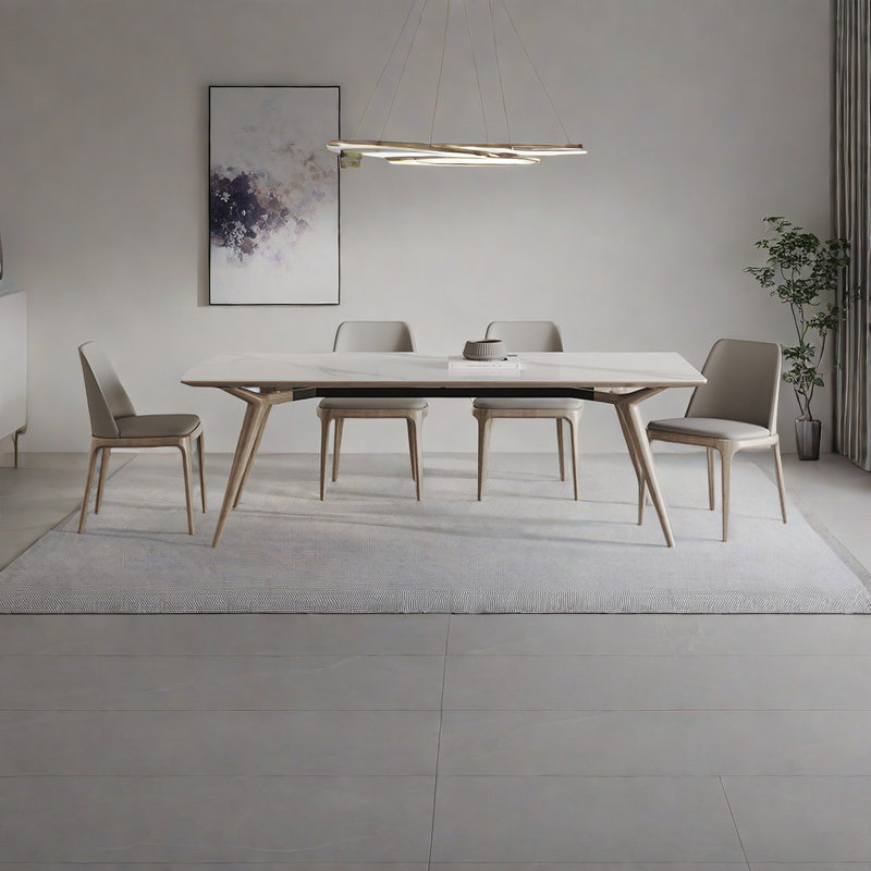 Table et chaise de salle à manger de luxe Home Light, H 29,5 po x L 70,8 po x l 35,4 po