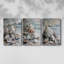 Sea and Shore  Series  LV  -Set Of 3 Gallery Wrapped Canvas -Ready to Hang-12858141