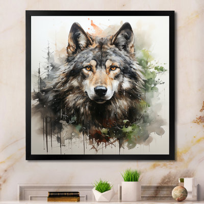 Solitude, portrait de loup II - loup grand, art mural