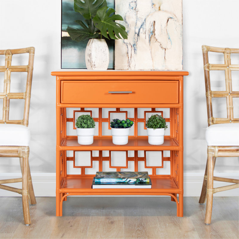 Sobe End Table, Citrus Orange