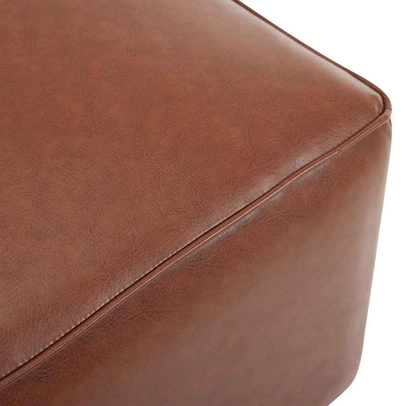 Banc rembourré en tissu, Marron clair