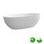 Baignoire autoportante à surface solide de 71 pouces, baignoire en résine de trempage profonde avec finition mate, baignoire autoportante moderne, sans bonde incluse