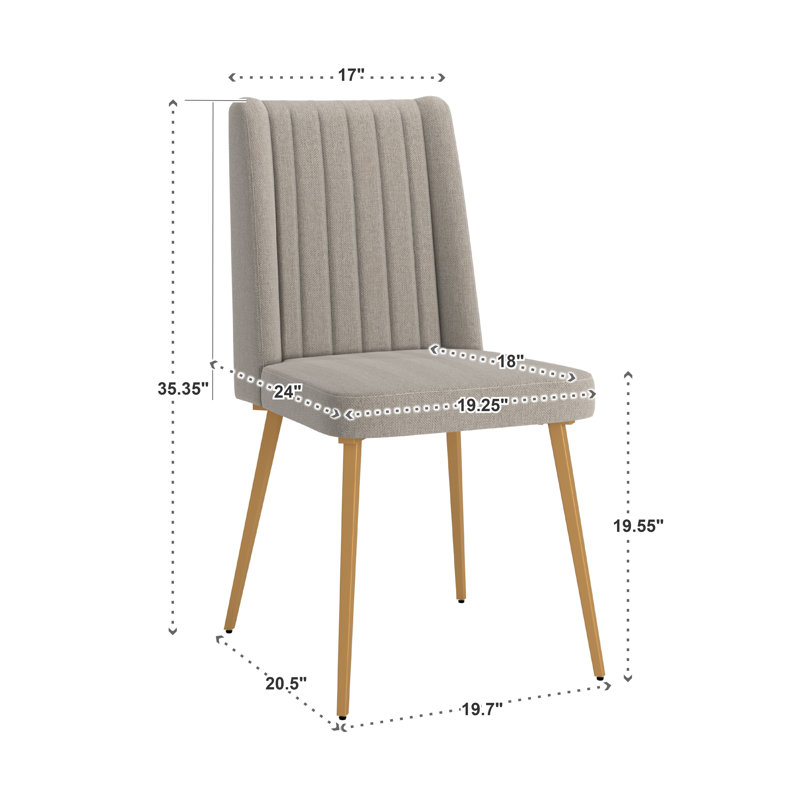 Chaise d'appoint à oreilles Simmerman, Gris cendre