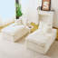 Canapé double multifonctionnel en velours blanc avec tortue blanche-1501968545
