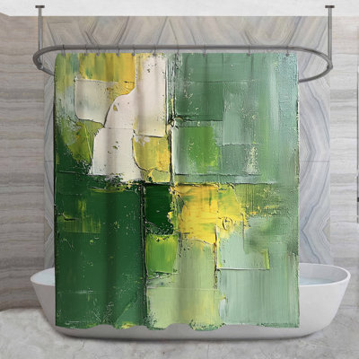 Rideau de douche Greenery Blocks - Nature Modern Decor