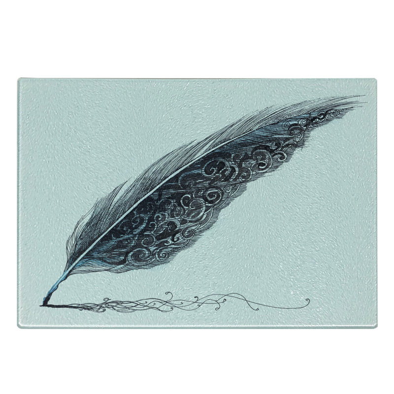 Planche à découper en verre trempé gris Ambesonne