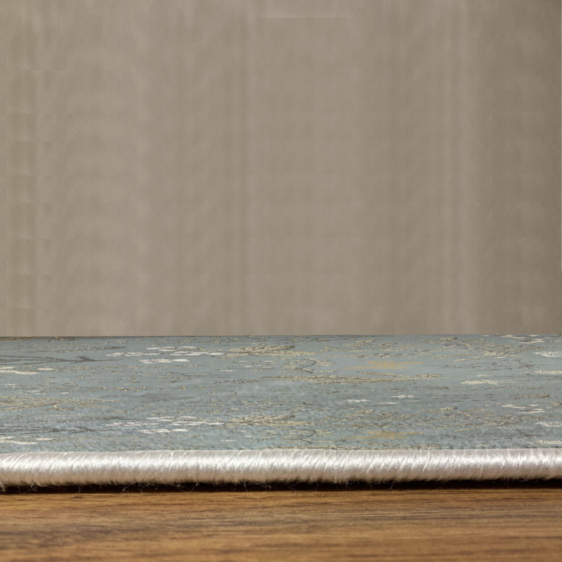 Tapis cadet foncé / bleu, Rectangle 5 pi 2 po x 7 pi 6 po