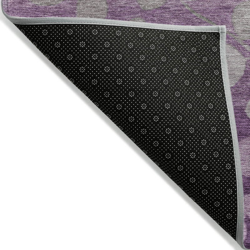 Machine Washable Indoor/Outdoor Xhevrie Purple Rug, Rectangle 3' x 5'