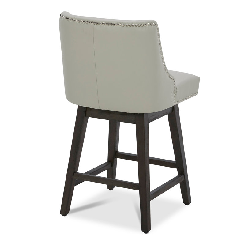 Tabouret de comptoir pivotant 26 po Arvelle, Ivoire ivoire