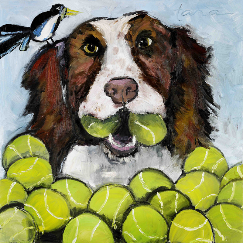 « tara aime tennis », impression sur toile tendue, H 24 po x l 24 po