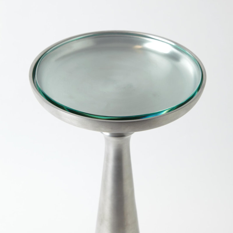 Table d'appoint Minaret-Sm, Nickel satiné
