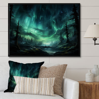 Northern Lights Starry Night I - Landscapes Wall Art Prints
