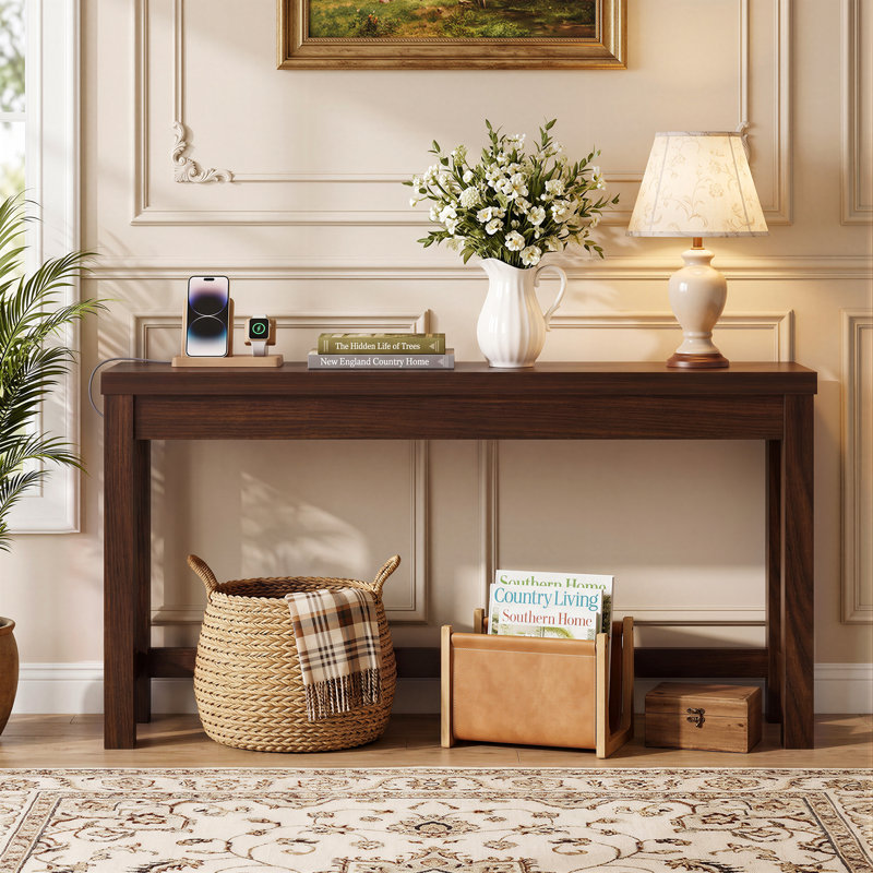 Console 63 pouces, Noyer, Noyer