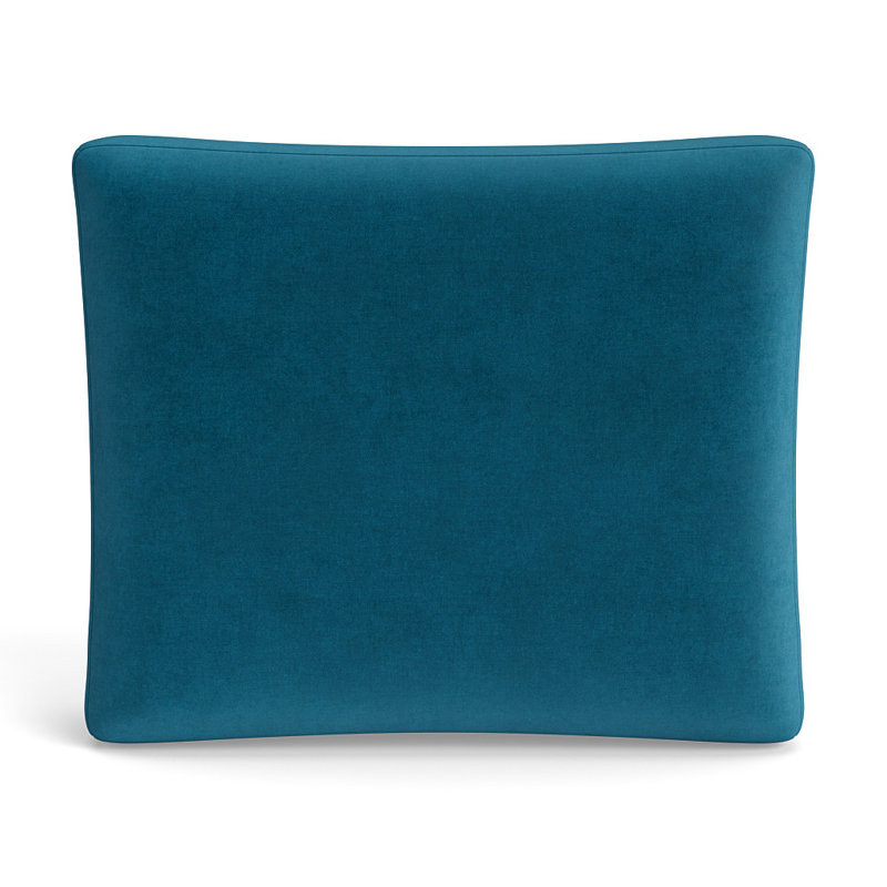 Modern Velvet Box Pillow, 25"H x 30"W, Azure