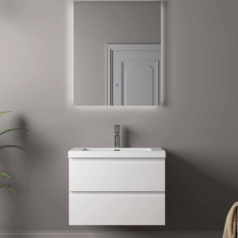 Meuble-lavabo mural simple 30 po HG.White, 30"