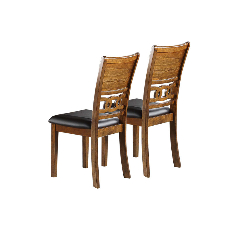Ensemble de 2 chaises de salle à manger rembourrées au fini noyer
