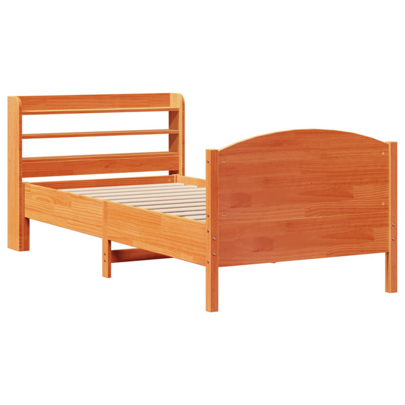 Storage Bed, 100 x 200cm, Wax Brown